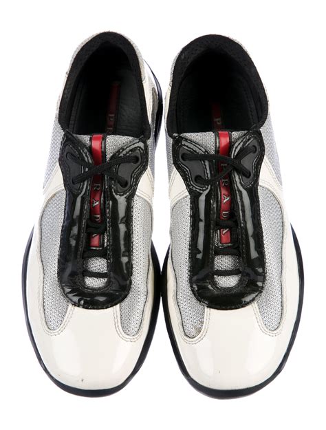 prada sneakers neiman marcus|patent leather Prada sneakers.